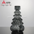 Set of 3 Crystal Glass Candle Holders candlestick